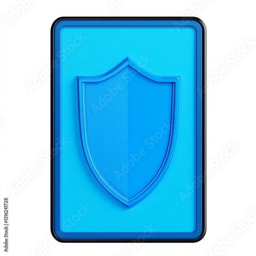 A white background features an isolated icon representing a mobile device protection shield for secure technology display Free Download A white background features an isolated icon representing a mobile device protection shield for secure technology display - GFXLoad