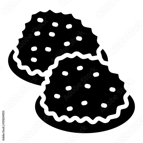 Coconut Macaroon Vector Design Icon Style