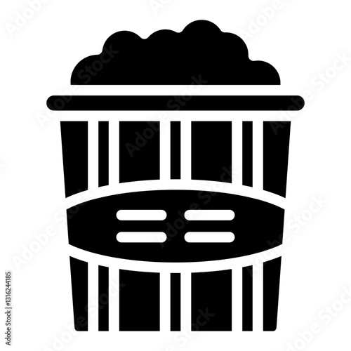 Caramel Popcorn Vector Design Icon Style