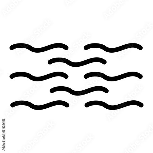 Wave Vector Design Icon Style