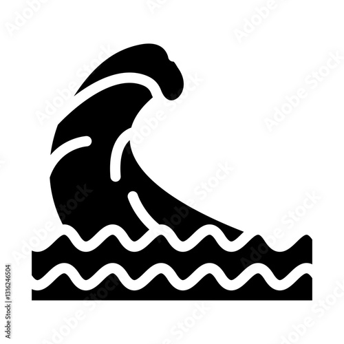 Tidal Wave Vector Design Icon Style