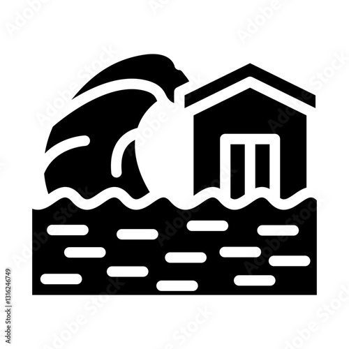 Tsunami Vector Design Icon Style