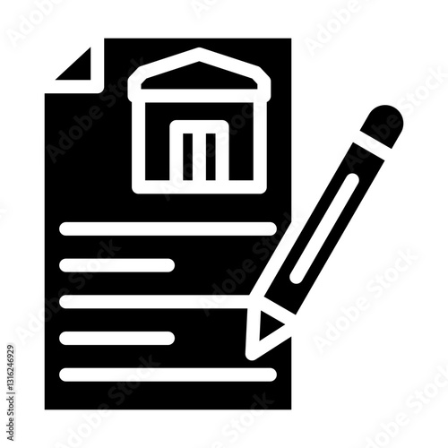 Rental agreement Vector Design Icon Style