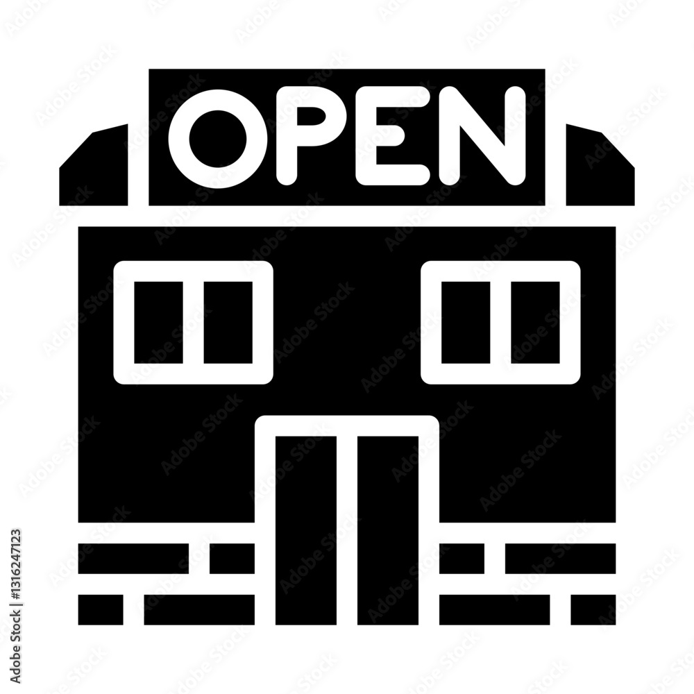 Open house Vector Design Icon Style Open house Vector Design Icon Style