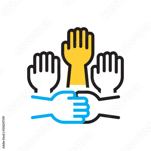 Multi color icon for racial