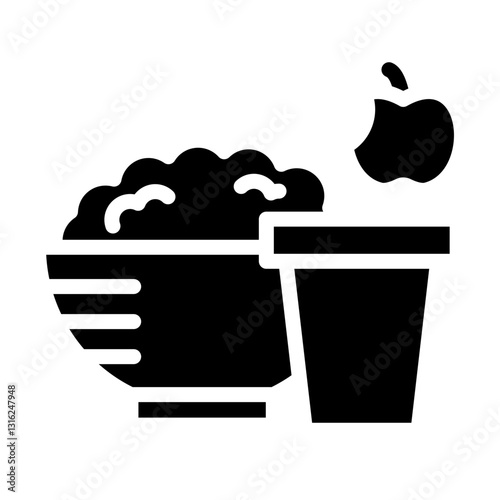 Breakfast prep Vector Design Icon Style
