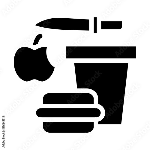 Meal rotation Vector Design Icon Style