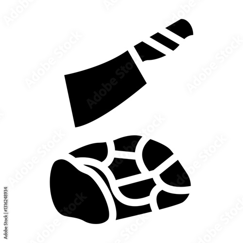 Cutting meat Vector Design Icon Style