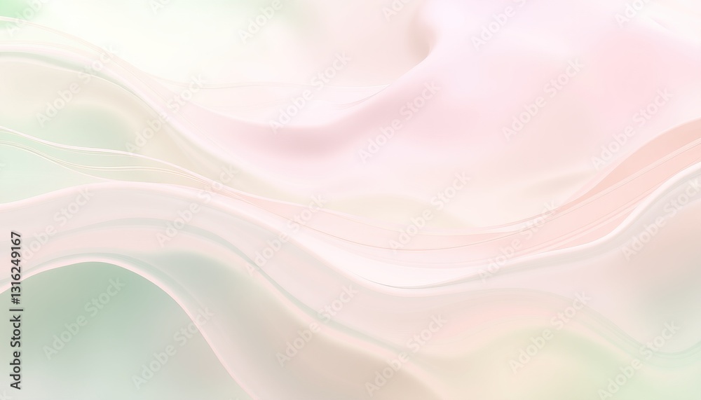 Fototapeta premium Abstract Pastel Waves Flowing Softly