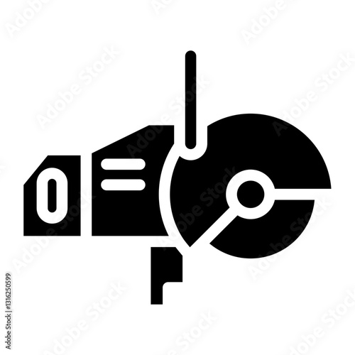 Concrete Saw Vector Design Icon Style