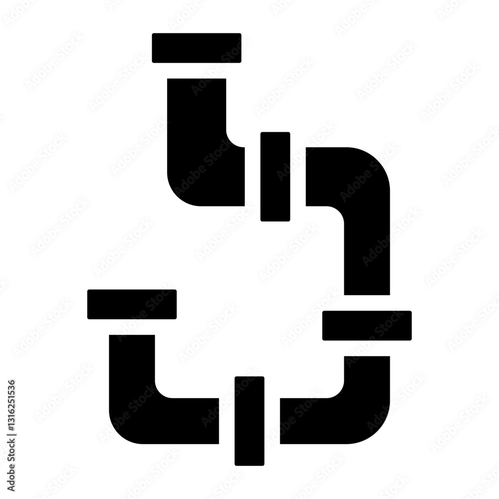 Plumbing Pipe Vector Design Icon Style Plumbing Pipe Vector Design Icon Style