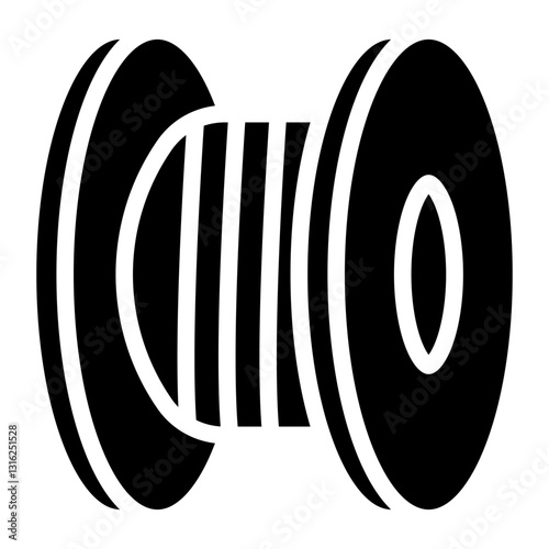 Cable Reel Vector Design Icon Style