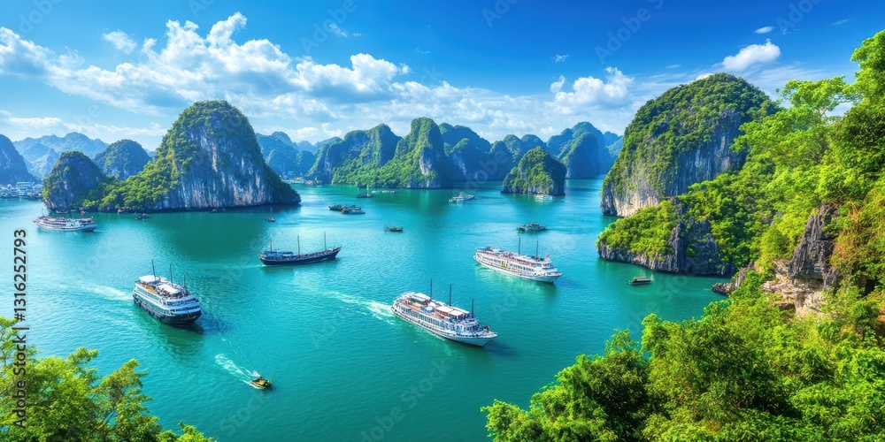 Obraz premium Vietnam travel banner