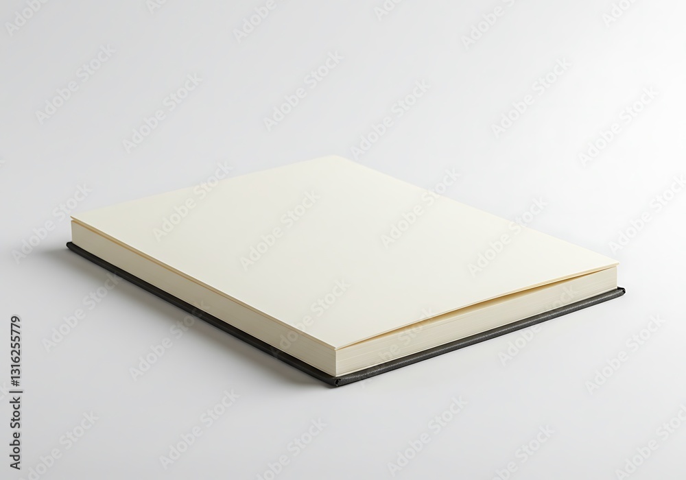 Open Sketchbook with Blank Pages on White Background Ready for Drawing Open Sketchbook with Blank Pages on White Background Ready for Drawing