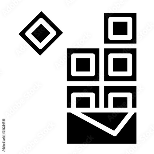 Dark Chocolate Vector Design Icon Style