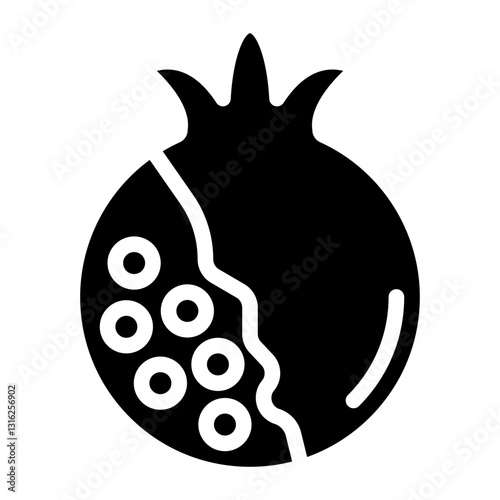 Pomegranate Vector Design Icon Style
