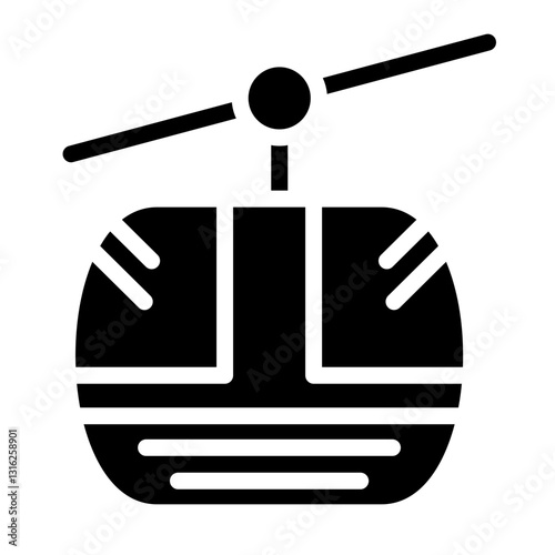 Cable Car Tracks Vector Design Icon Style