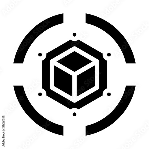 Blockchain Vector Design Icon Style