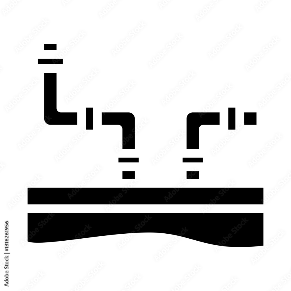 Subsurface Irrigation Vector Design Icon Style Subsurface Irrigation Vector Design Icon Style