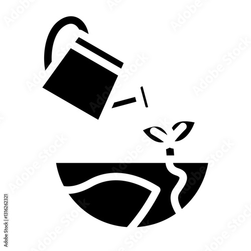 Watering Globe Vector Design Icon Style