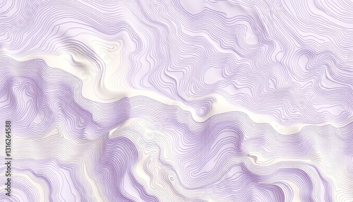 Abstract Lavender Topographic Linescape Design photo