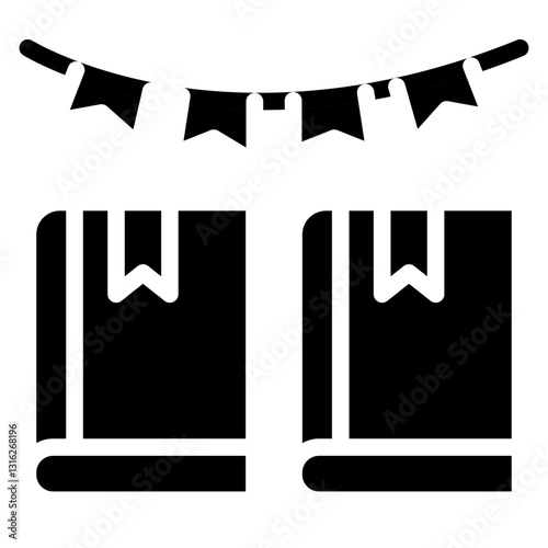Book Festival Vector Design Icon Style