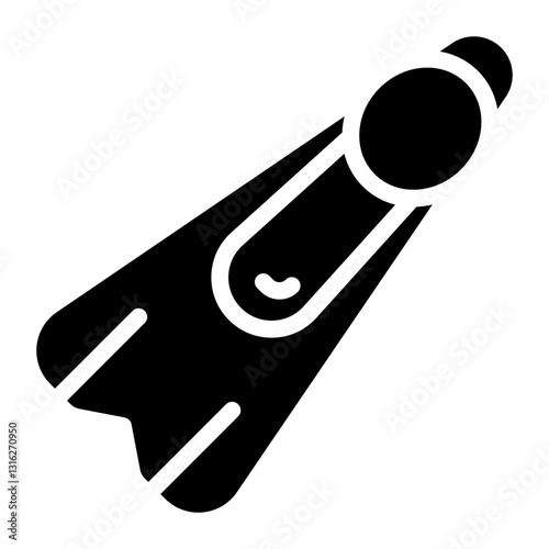 Snorkeling fins Vector Design Icon Style