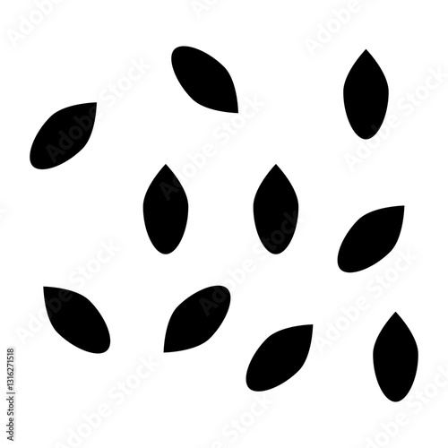 Watermelon seeds Vector Design Icon Style