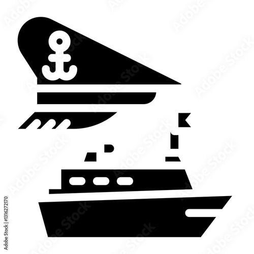 Cruise hat Vector Design Icon Style