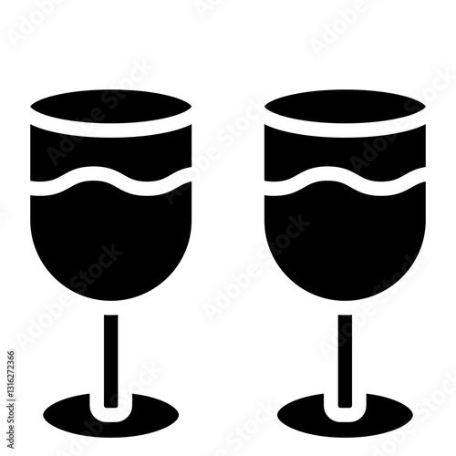 Cruise wine glass Vector Design Icon Style