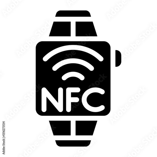 NFC wearable Vector Design Icon Style