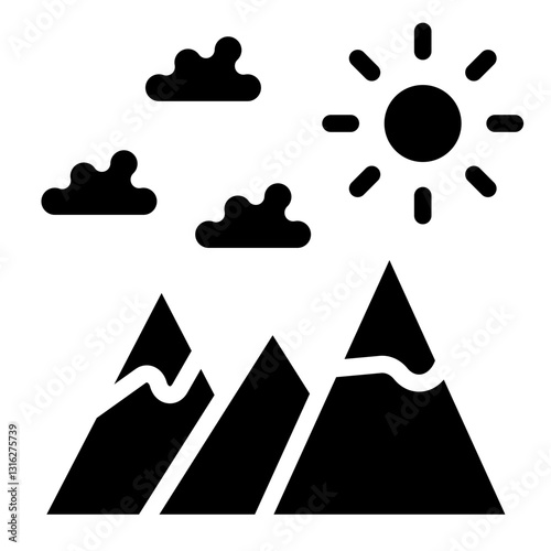 Mountain Range Vector Design Icon Style