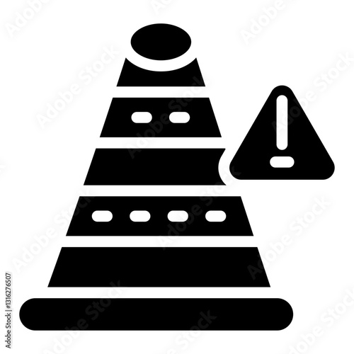 Traffic Cone Vector Design Icon Style