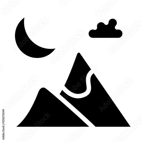 Mountains Vector Design Icon Style