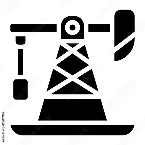 Pumpjack Vector Design Icon Style