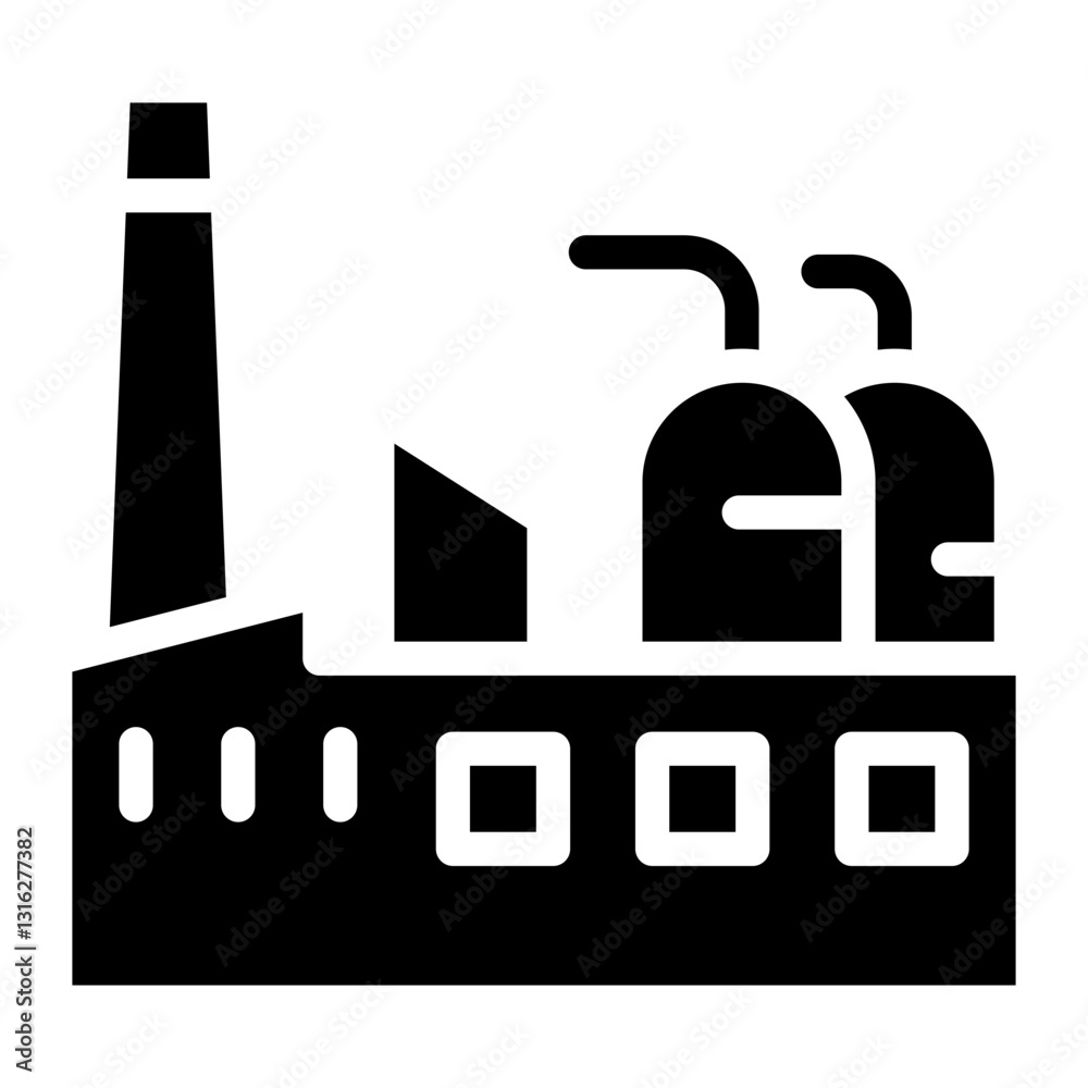 Industrial Plant Vector Design Icon Style Industrial Plant Vector Design Icon Style
