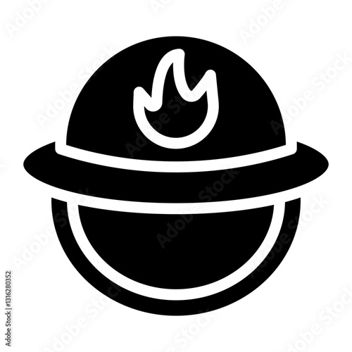 Firefighter Helmet Vector Design Icon Style
