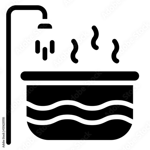 Hot Tub Vector Design Icon Style