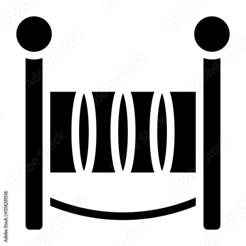 Crib Vector Design Icon Style