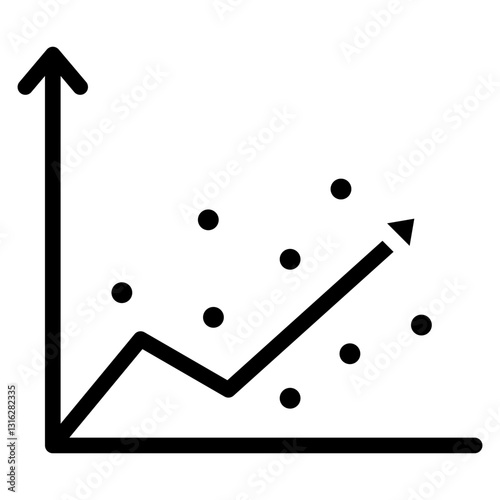 Regression Analysis Vector Design Icon Style