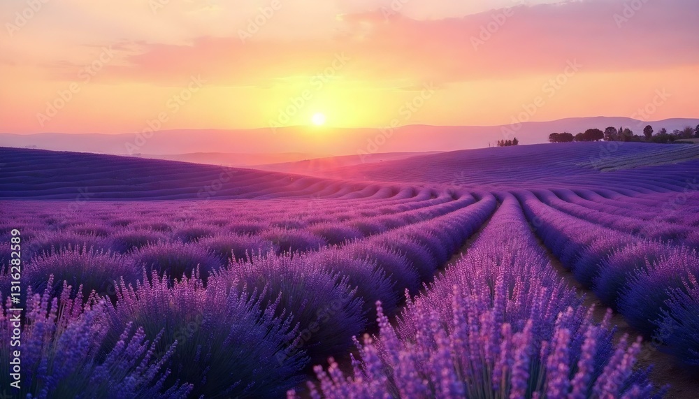 lavender field at sunset lavender field at sunset