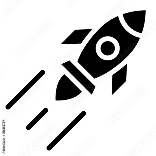 Rocket Launch Vector Design Icon Style