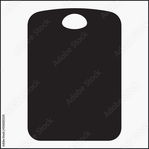 flat black cutting board silhouette