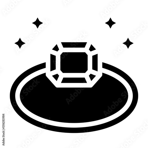 Gemstone Ring Vector Design Icon Style