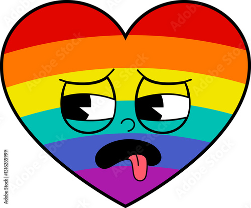 Pride Month Emoji Retro style.