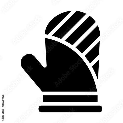Oven Mitt Vector Design Icon Style