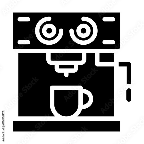 Coffee Maker Vector Design Icon Style