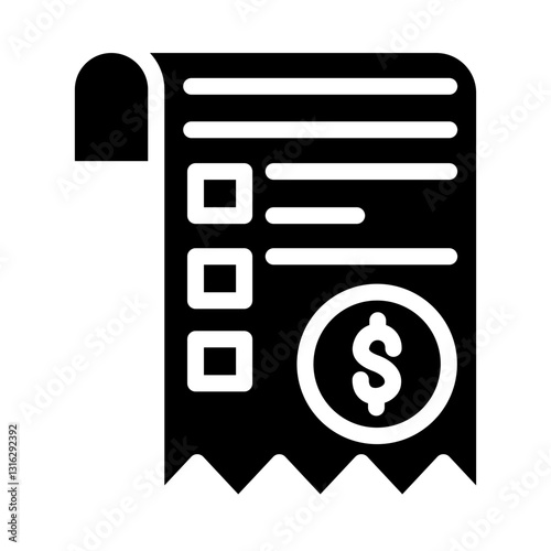 Receipt Vector Design Icon Style