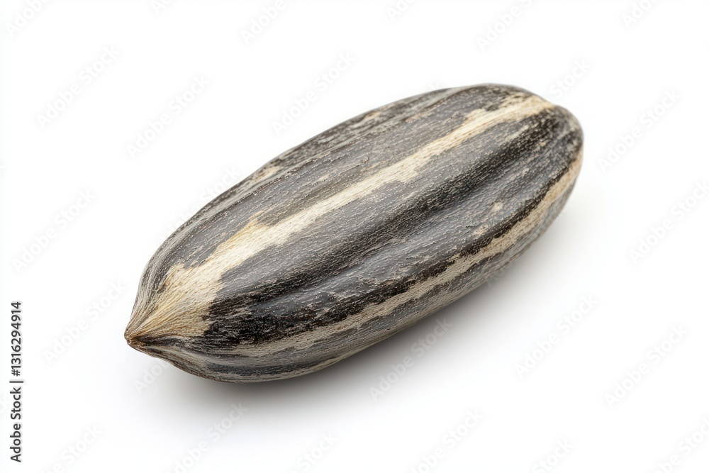 custom made wallpaper toronto digitalDetailed singular sunflower seed on plain white background close up macro shoot of agriculture product