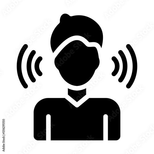 Listening Vector Design Icon Style